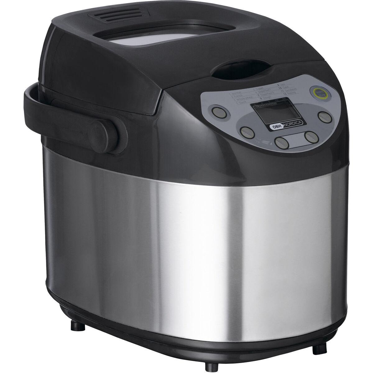 OBH Nordica Breadmaker Inox 6544 i rustfritt stål med display